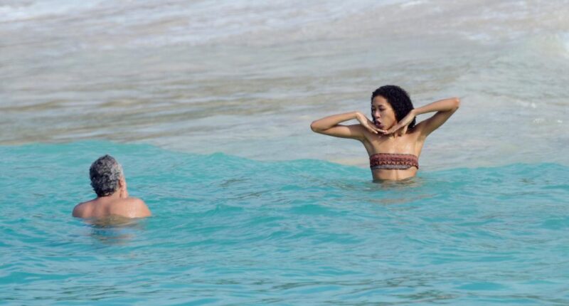 Aoki Lee Simmons, 21, kisses Serafina co-founder Vittorio Assaf, 65, on romantic trip to St. Barts