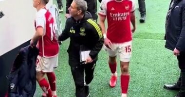 Arsenal fans were left stunned as Leandro Trossard gave his shirt to a Tottenham supporter