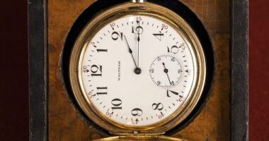 Users have slammed the sale of the gold pocket watch (pictured) recovered from the body of the richest man on the Titanic, adding that it should be displayed in a museum
