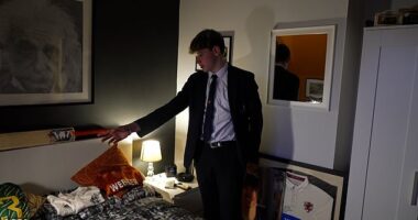 Charlie Webber showed the BBC around his older brother's bedroom, which has been left untouched