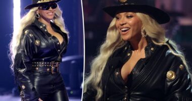 Beyoncé goes full 'Cowboy Carter' in black leather at iHeartRadio Music Awards 2024