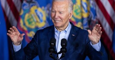 Pres. Biden speaking about the tax code during a campaign stop in Scranton, PA on April 16