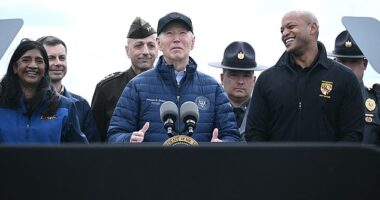 President Joe Biden praised Baltimore for coming together in the wake of the bridge collapse
