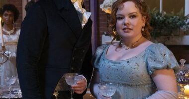 Nicola teased what fans can expect from the sex scenes, telling Entertainment Weekly: 'We did break a piece of furniture while doing one scene. It's a little bit like a stunt in which they're like, 'Okay, we're gonna do this, this, and this'