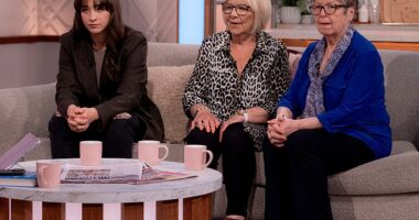 Britain's Got Talent's Sydnie Christmas (pictured with her grandmothers) responded to 'fix' claims and teased the song she will sing for the semi-finals on Lorraine on Monday