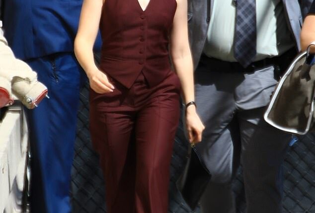 Cailee Spaeny sported a rather stylish outfit while spotted arriving at ABC's Jimmy Kimmel Live on Wednesday