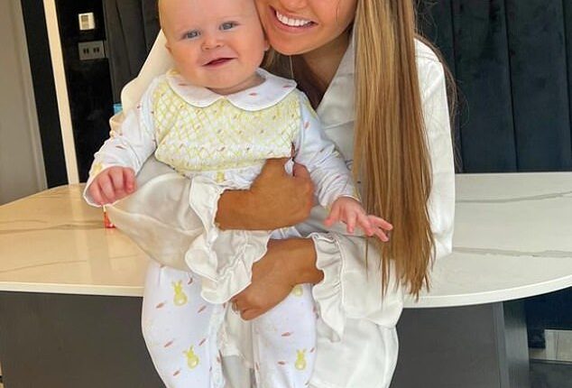 Charlotte Dawson fears her eight-month-old son Jude may develop breathing problems or asthma after a near fatal health scare (pictured on Monday)