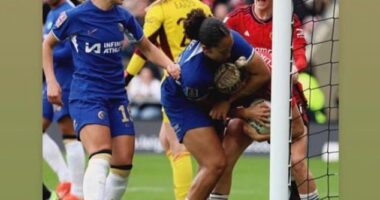 Millie Turner made light of an image of Lauren James appearing to put her in a headlock