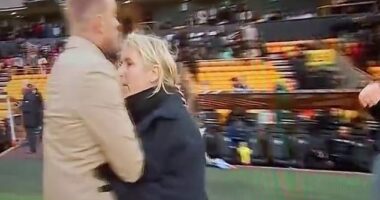 Emma Hayes appeared to shove Jonas Eidevall following Arsenal's Conti Cup win over Chelsea