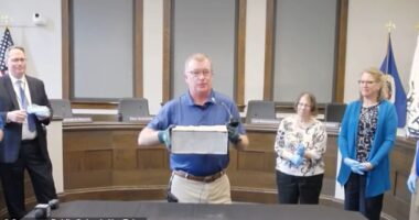 A 104-year-old time capsule was uncovered during the demolition of the old Owatonna High School in Minnesota, and its contents were revealed for the first time on Monday