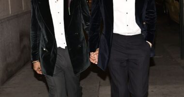 Don Lemon and Tim Malone were all smiles as they headed home from their glitzy New York City wedding