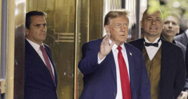 Donald Trump Walks Into Trial: 'Political Persecution ... Honored to Be Here' 