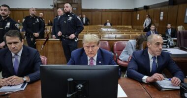 Donald Trump trial LIVE: Four alternate jurors selected as prospective juror starts CRYING in the jury box and ex-president looks up when candidate says he volunteered for CLINTON