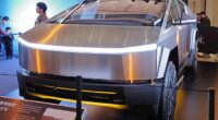 Tesla reported first-quarter earnings that were even lower than expected. Pictured is the new Cybertruck in January