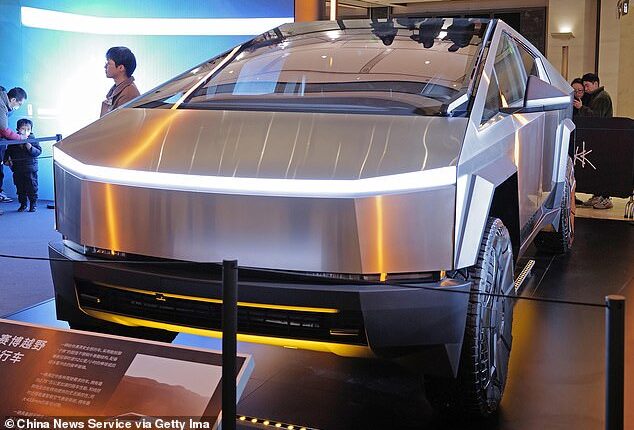 Tesla reported first-quarter earnings that were even lower than expected. Pictured is the new Cybertruck in January