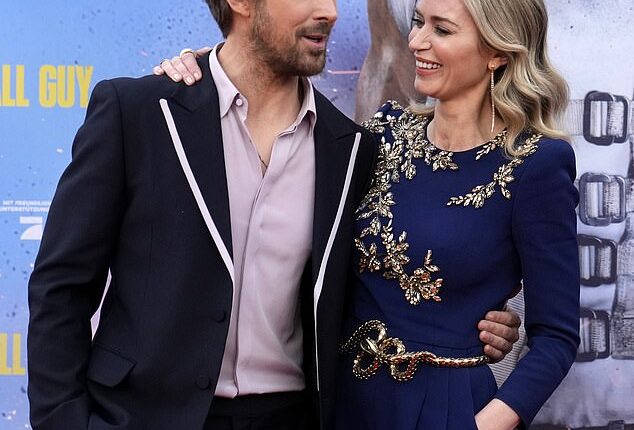 Emily Blunt, 41, and Ryan Gosling, 43, were all smiles as they hit the red carpet at the Berlin premiere of their new movie The Fall Guy on Friday