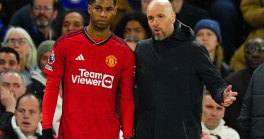 Erik ten Hag dropped Marcus Rashford for 4-3 loss to Chelsea but says his form is 'progressing'