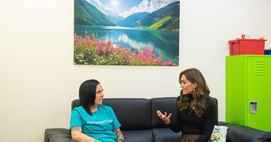 Francesca Fattore (pictured, left), 44, had a meeting with the Princess of Wales (right) when the royal was visiting HMP Send in Surrey after passing a 12-week rehab programme