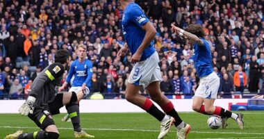 Fans have mocked Fabio Silva after he took a theatrical tumble in a Scottish Cup semi-final