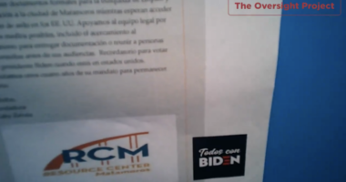 A flyer purportedly encouraging illegal immigrants to vote for Joe Biden