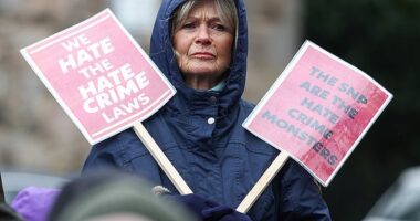 Women's rights campaigners have hit out at Scotland's new hate crime law claiming that it will give more protection to men wearing fishnets on a night out for a laugh than to women and girls