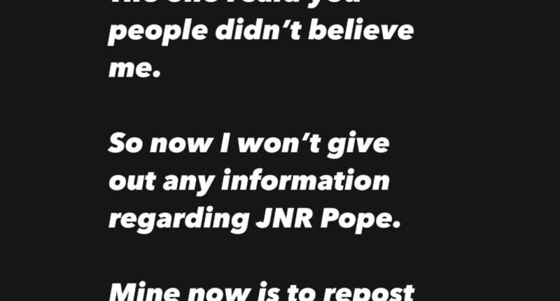 Go and ask his brother - Movie producer Stanley Nwoko tells Nigerians asking why ?Husband? was not included in Jnr Pope?s obituary