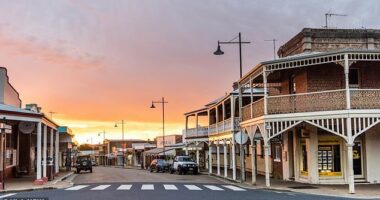 Emergency services were called to Goolma Road, Gulgong (pictured, Gulgong central), about 30kms north of Mudgee in central-west NSW at about 11am on Saturday, following reports of a concern for welfare