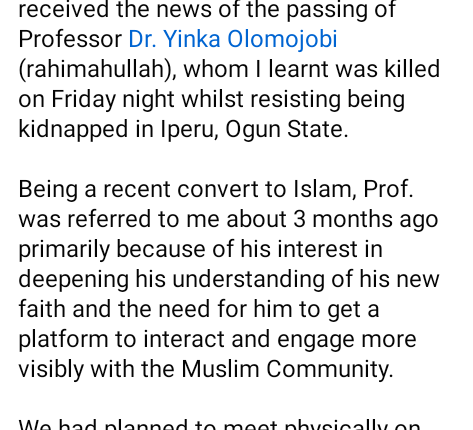 Gunmen kill Babcock University professor, kidnap two others at event centre in Ogun
