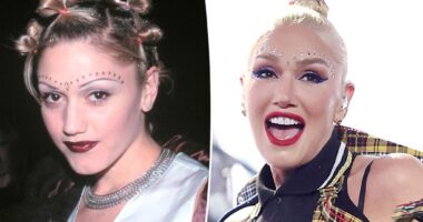 Gwen Stefani recreates iconic No Doubt nineties face gems and knotted mohawk look at Coachella