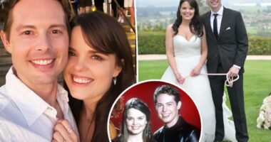 'Halloweentown' co-stars Kimberly J. Brown and Daniel Kountz marry in romantic wedding