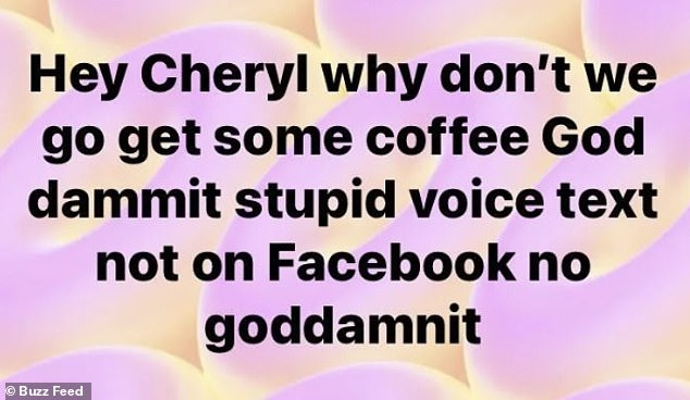 One person appeared annoyed when their phone wrongly posted a private message about grabbing a coffee with a friend to Facebook