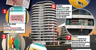 Zac Brettler, 19, plunged to his death from a fifth-floor apartment overlooking the River Thames opposite MI6 headquarters at 2.24am on November 29, 2019