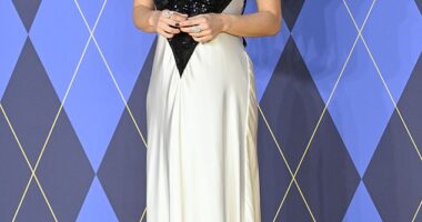 Jing Lusi has since risen from soap star to flourishing Hollywood sensation, with roles in huge ensemble films including Argylle and Crazy Rich Asians in her repertoire. Pictured in January