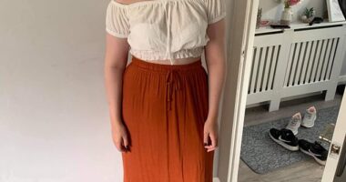 Pictured above is the frugal mother, Charlotte, 27, from near Manchester