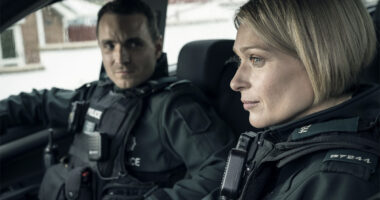 Stevie and Grace in uniform in BBC crime drama Blue Lights