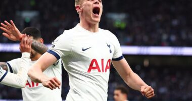 Tottenham defender Micky van de Ven is the fastest player in the history of the Premier League