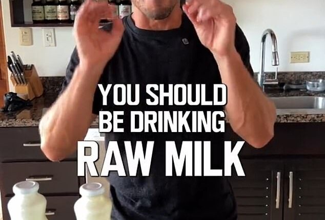 Dr Paul Saladino, a holistic physician also known as 'Carnivore MD,' claimed on TikTok: 'No matter how you get it, getting raw milk, raw dairy, in your diet is definitely going to improve your health. You're welcome'