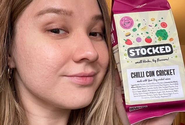 Elmira, 26, pictured, says she's always been curious and excited by the prospect of eating insects