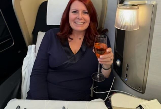 Nicola Wood from Bury says she cried when she was rejected on Dragons' Den but is now set to turnover £1million. Pictured on her way to Chicago
