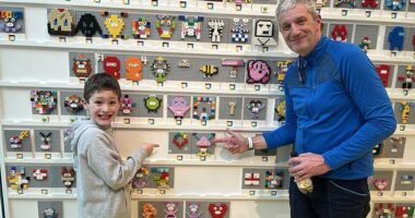 Alan and Matthew Sutcliffe at Legoland in Denmark, which set them back almost £200 less than its English counterpart in Windsor, Berks.