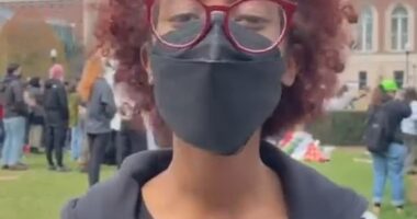 Isra Hirsi was featured in a video condemning the university for not listening to students protesting for Palestinians