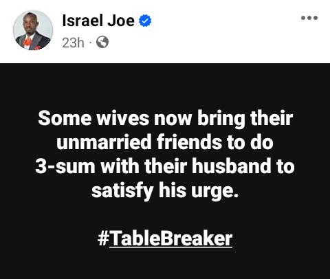In some part of Lagos, friends now exchange their wives during weekends - Nigerian activist claims