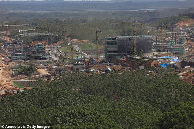 Photographs show Indonesia 's new purpose-built capital beginning to take shape