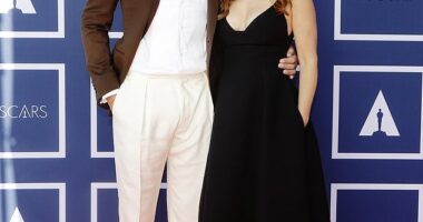 Sacha Baron Cohen and Isla Fisher have announced their shock split after 14 years of marriage in a bizarre statement with the pair wearing tennis outfits – amid the controversy surrounding Cohen being named in Rebel Wilson’s bombshell memoir