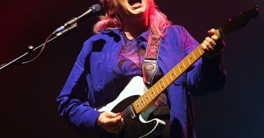 Irish bands SPRINTS has revealed that their lead singer Karla Chubb has been assaulted twice on their recent tour. Karla is pictured performing at the O2 in Southampton in March 2023