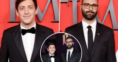 Jewish comic Alex Edelman seen talking with Palestinian photographer Motaz Azaiza at Time 100