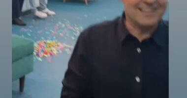 Josie Gibson has shared a cheeky backstage video from last weekend's Saturday Night Takeaway amid romance rumours with Stephen Mulhern