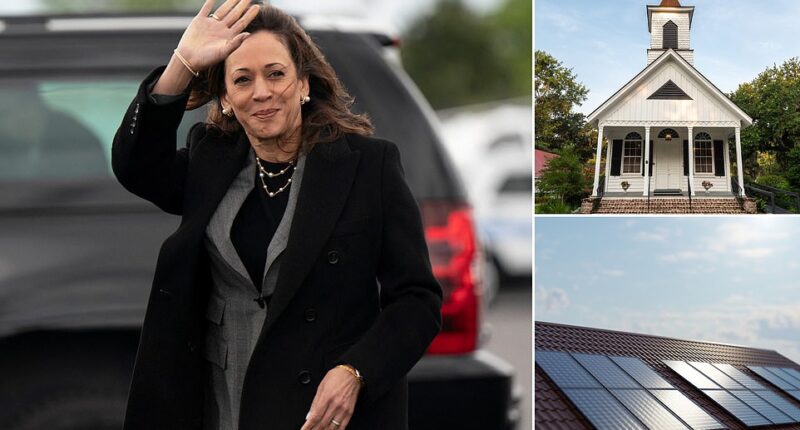 Vice President Kamala Harris visited North Carolina on Thursday to celebrate the administration's latest spending programs to subsidize green energy projects. 'Since taking office, the president and I have made an incredible investment, the largest investment ever to take on the climate crisis, roughly a trillion dollars with a T,' she said with a laugh.