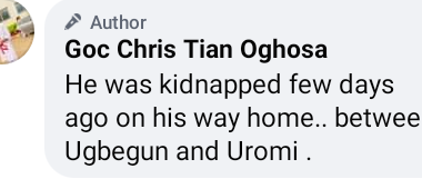 Kidnappers kill Edo bank manager after reportedly collecting N8m ransom