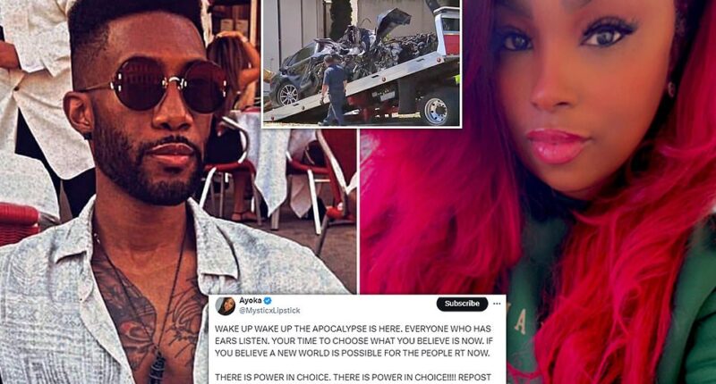 This is the Los Angeles mother who stabbed her partner to death, then threw their children out of a speeding car before killing herself in a 100mph head-on-crash after ranting about the apocalypse on social media. Danielle Johnson murdered her partner Jaelen Allen Chaney, 29, at their apartment in Woodland Hills, California, on Monday in a shocking crime that has stunned the city of Los Angeles.